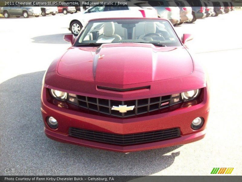 Red Jewel Metallic / Beige 2011 Chevrolet Camaro SS/RS Convertible