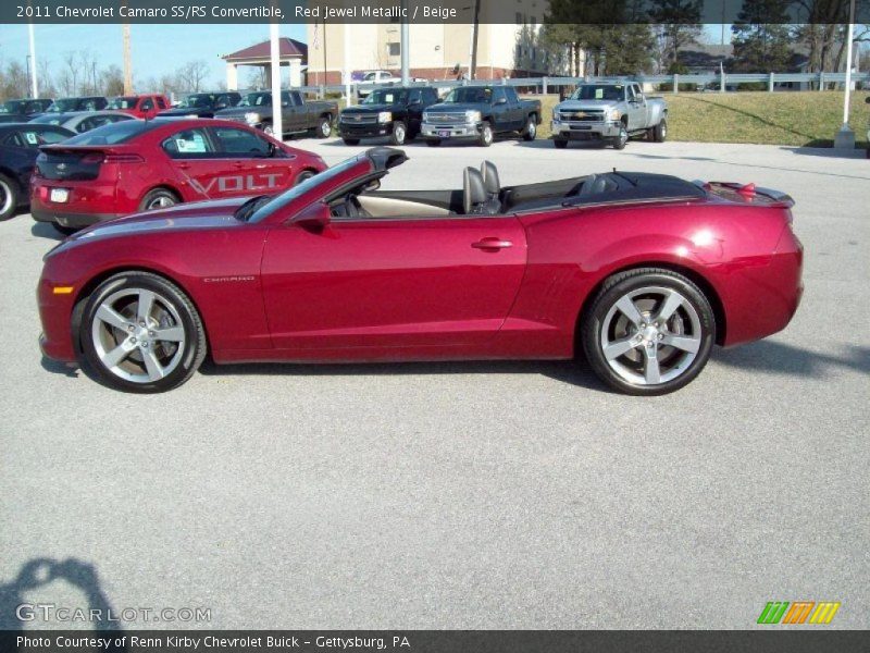 Red Jewel Metallic / Beige 2011 Chevrolet Camaro SS/RS Convertible