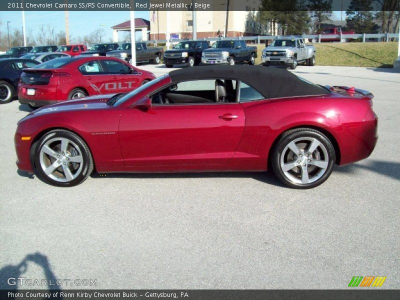 Red Jewel Metallic / Beige 2011 Chevrolet Camaro SS/RS Convertible