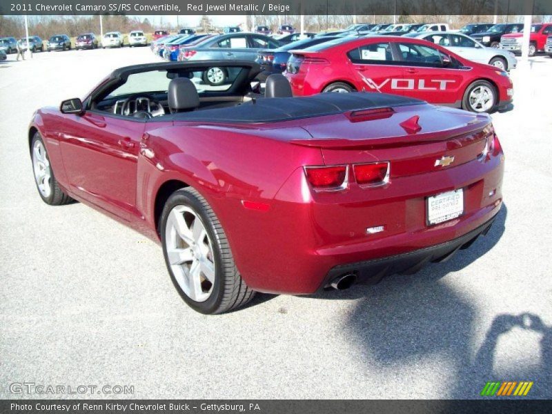 Red Jewel Metallic / Beige 2011 Chevrolet Camaro SS/RS Convertible