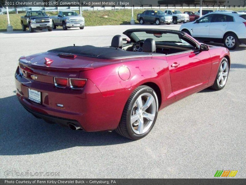 Red Jewel Metallic / Beige 2011 Chevrolet Camaro SS/RS Convertible