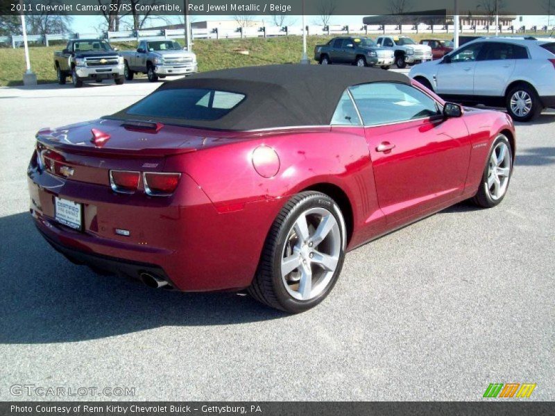 Red Jewel Metallic / Beige 2011 Chevrolet Camaro SS/RS Convertible