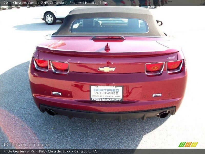Red Jewel Metallic / Beige 2011 Chevrolet Camaro SS/RS Convertible