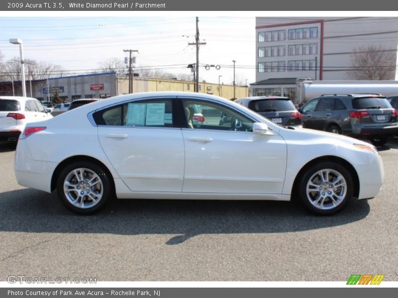 White Diamond Pearl / Parchment 2009 Acura TL 3.5