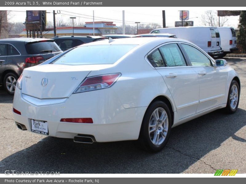 White Diamond Pearl / Parchment 2009 Acura TL 3.5