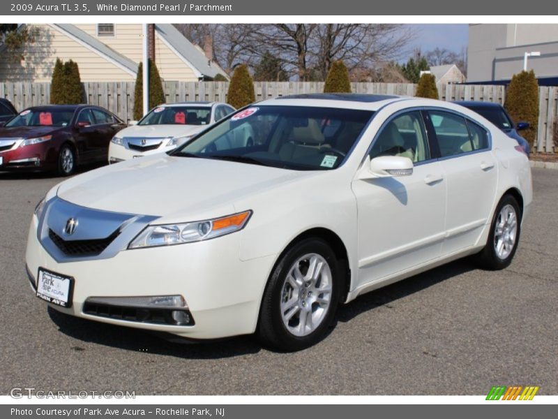 White Diamond Pearl / Parchment 2009 Acura TL 3.5