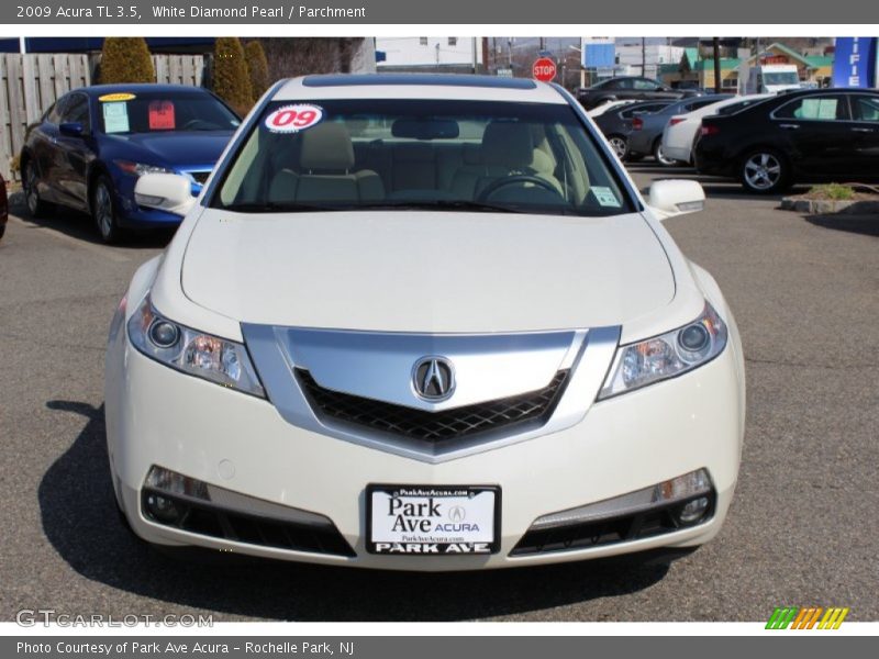 White Diamond Pearl / Parchment 2009 Acura TL 3.5