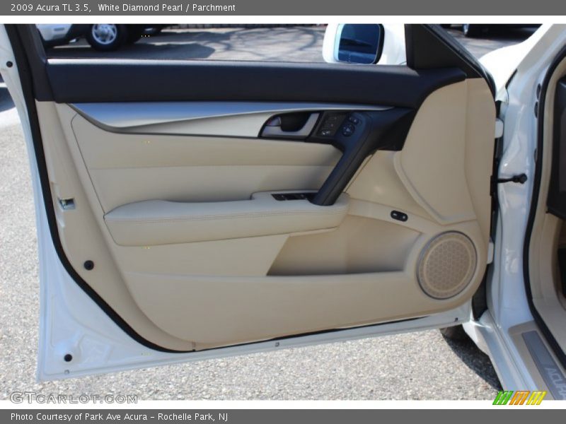 White Diamond Pearl / Parchment 2009 Acura TL 3.5