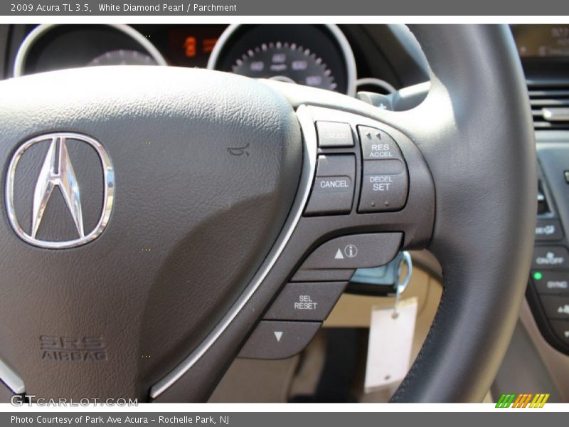 White Diamond Pearl / Parchment 2009 Acura TL 3.5