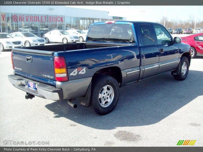 Indigo Blue Metallic / Graphite 1999 Chevrolet Silverado 1500 LS Extended Cab 4x4