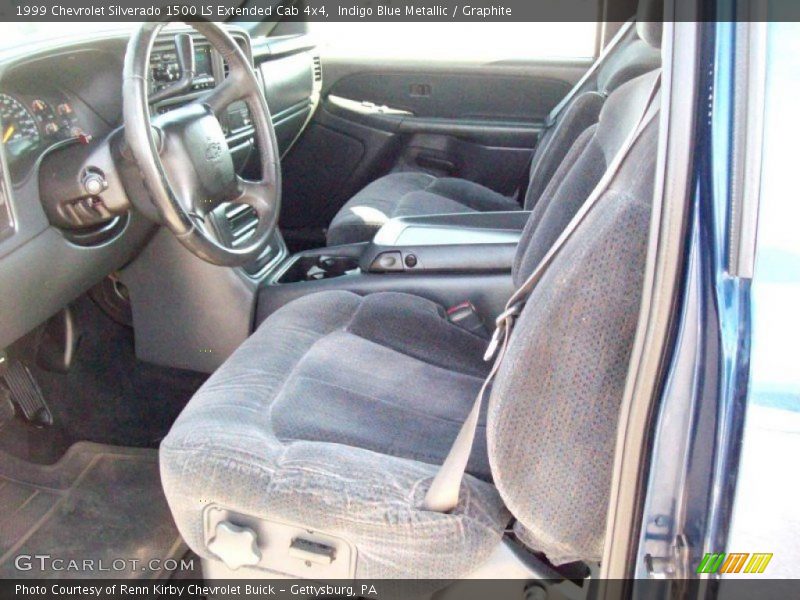 Indigo Blue Metallic / Graphite 1999 Chevrolet Silverado 1500 LS Extended Cab 4x4