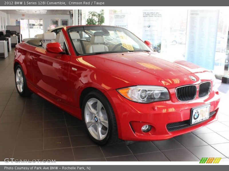 Crimson Red / Taupe 2012 BMW 1 Series 128i Convertible
