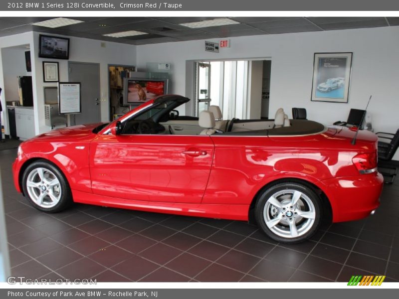 Crimson Red / Taupe 2012 BMW 1 Series 128i Convertible