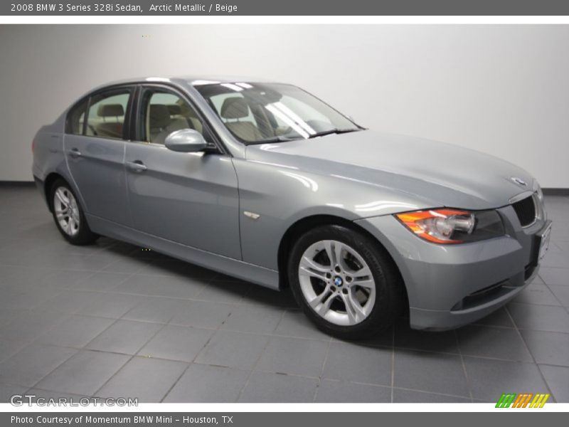 Arctic Metallic / Beige 2008 BMW 3 Series 328i Sedan