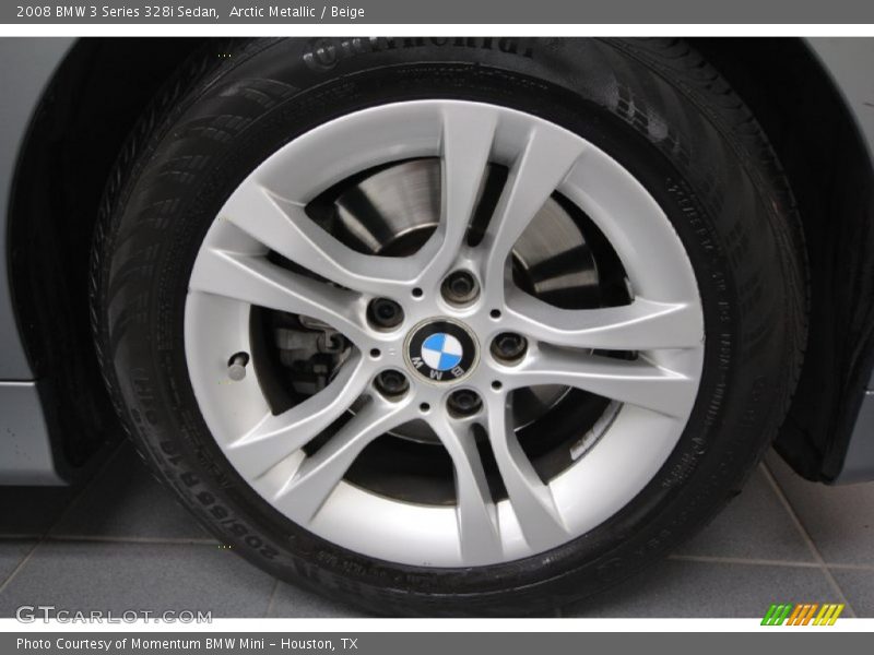 Arctic Metallic / Beige 2008 BMW 3 Series 328i Sedan