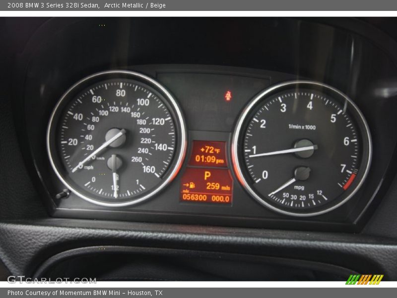 Arctic Metallic / Beige 2008 BMW 3 Series 328i Sedan