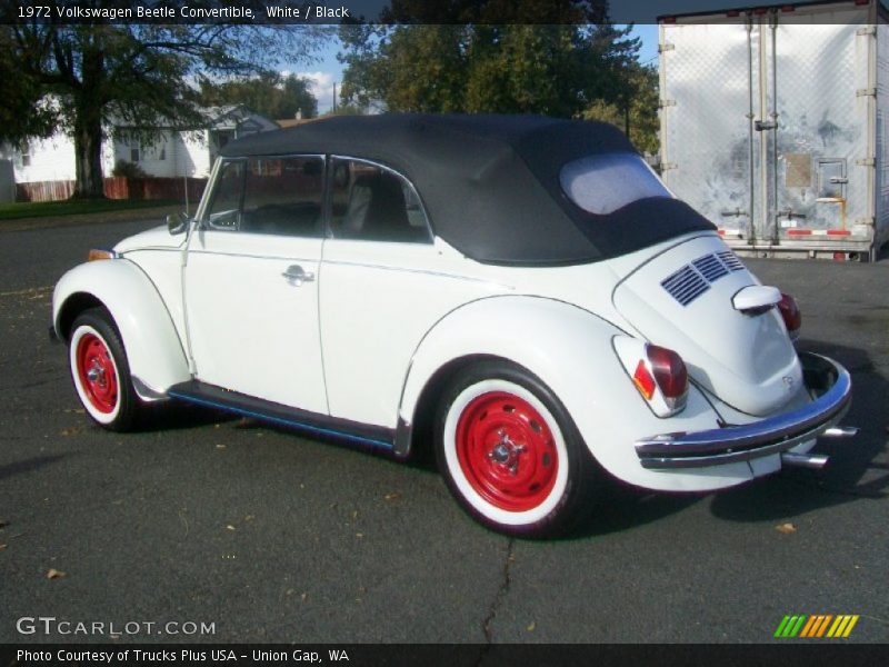 White / Black 1972 Volkswagen Beetle Convertible