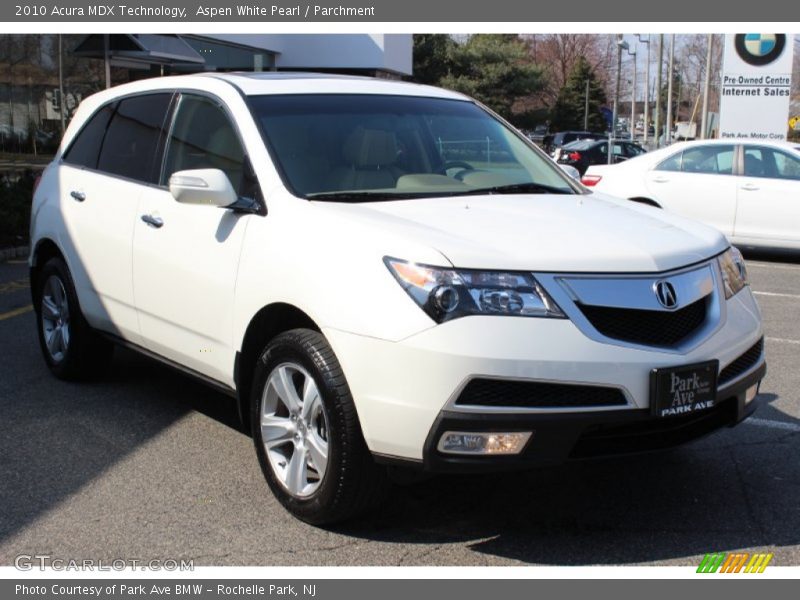 Aspen White Pearl / Parchment 2010 Acura MDX Technology