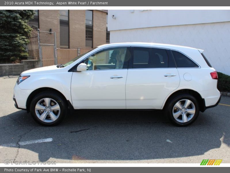 Aspen White Pearl / Parchment 2010 Acura MDX Technology