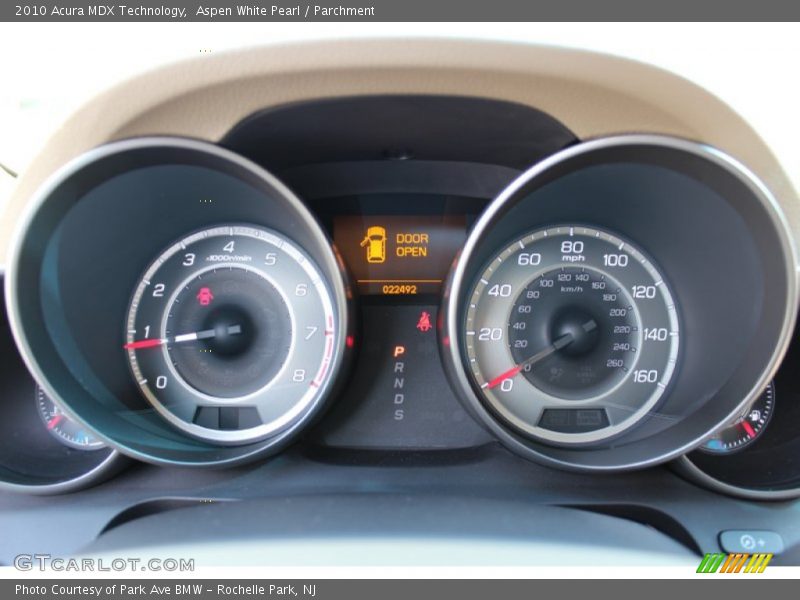 Aspen White Pearl / Parchment 2010 Acura MDX Technology
