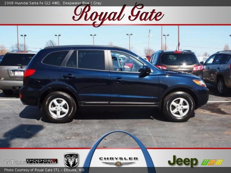 Deepwater Blue / Gray 2008 Hyundai Santa Fe GLS 4WD
