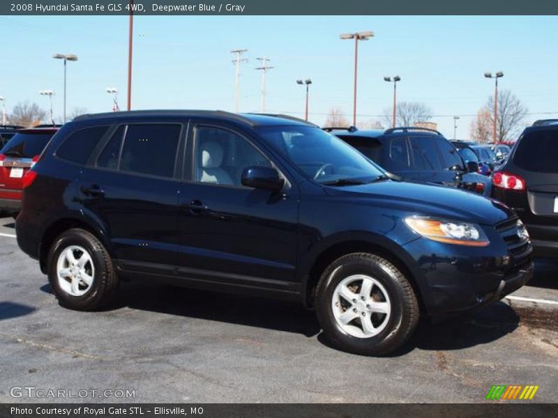Deepwater Blue / Gray 2008 Hyundai Santa Fe GLS 4WD