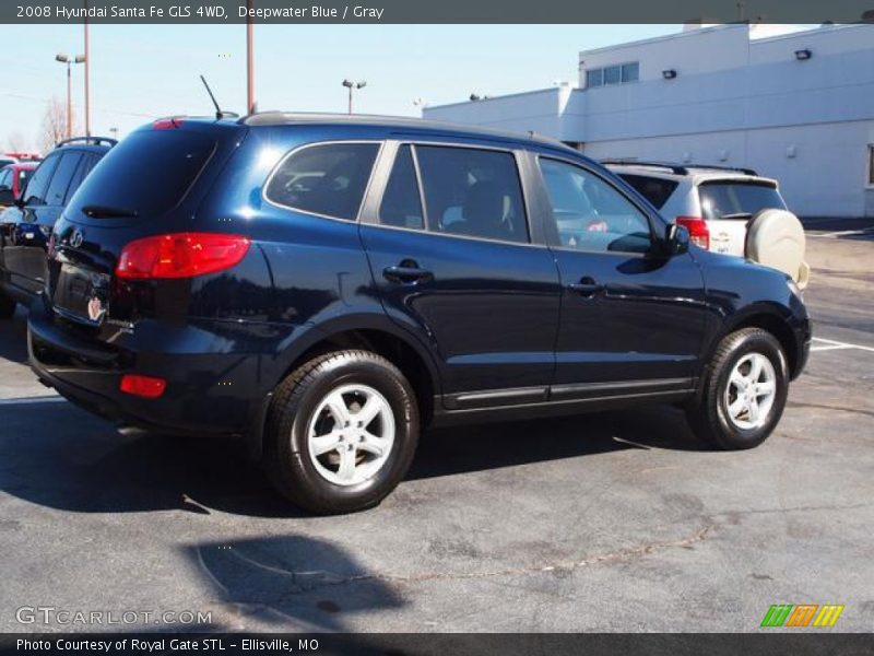 Deepwater Blue / Gray 2008 Hyundai Santa Fe GLS 4WD