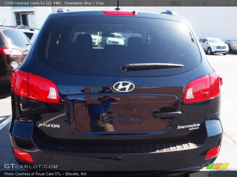 Deepwater Blue / Gray 2008 Hyundai Santa Fe GLS 4WD