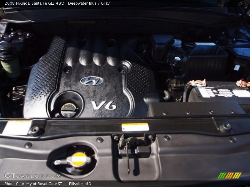 Deepwater Blue / Gray 2008 Hyundai Santa Fe GLS 4WD