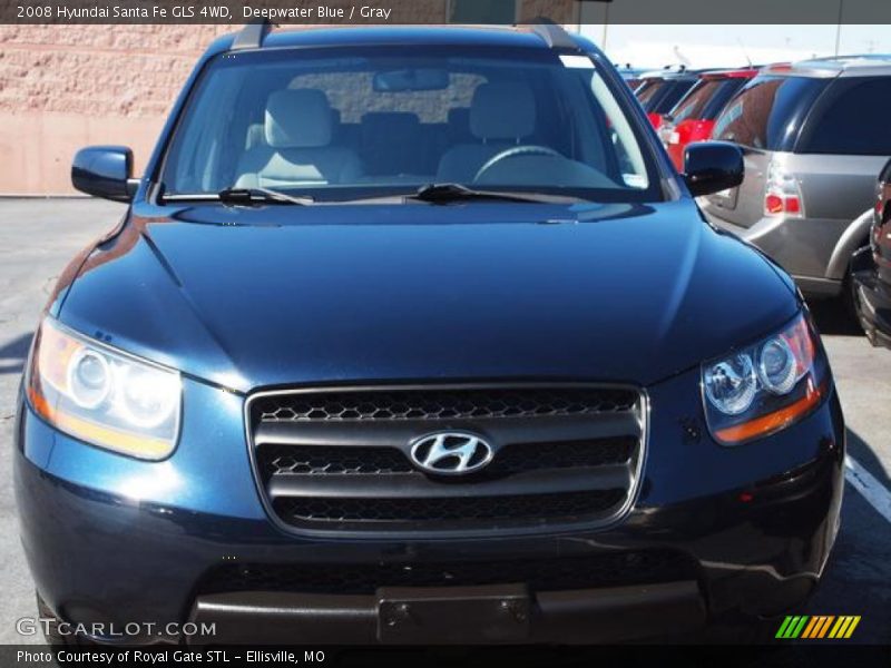 Deepwater Blue / Gray 2008 Hyundai Santa Fe GLS 4WD