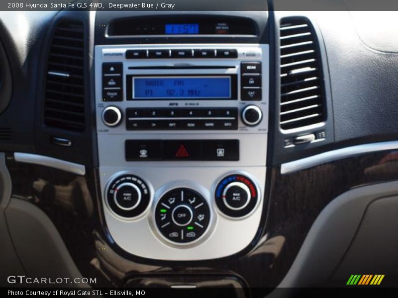 Deepwater Blue / Gray 2008 Hyundai Santa Fe GLS 4WD