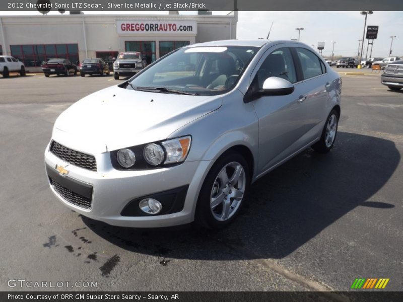 Silver Ice Metallic / Jet Black/Brick 2012 Chevrolet Sonic LTZ Sedan