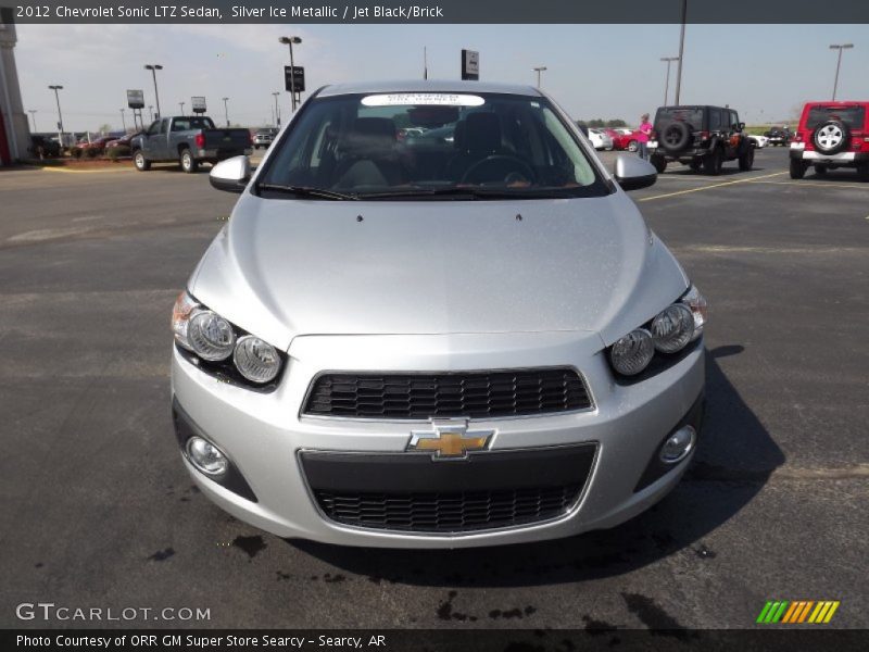 Silver Ice Metallic / Jet Black/Brick 2012 Chevrolet Sonic LTZ Sedan
