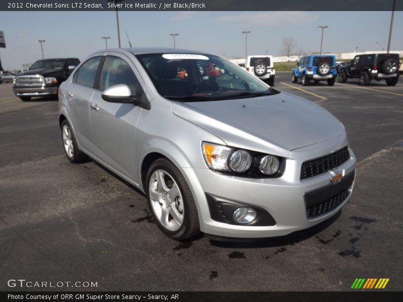 Silver Ice Metallic / Jet Black/Brick 2012 Chevrolet Sonic LTZ Sedan