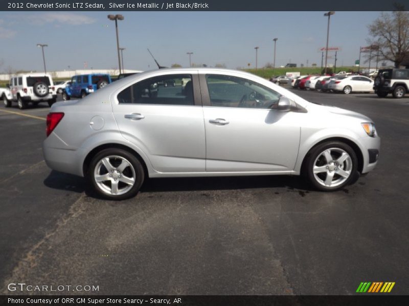 Silver Ice Metallic / Jet Black/Brick 2012 Chevrolet Sonic LTZ Sedan