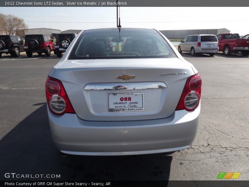 Silver Ice Metallic / Jet Black/Brick 2012 Chevrolet Sonic LTZ Sedan
