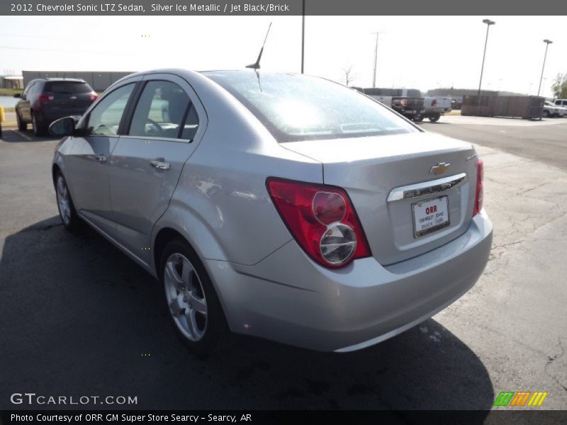 Silver Ice Metallic / Jet Black/Brick 2012 Chevrolet Sonic LTZ Sedan