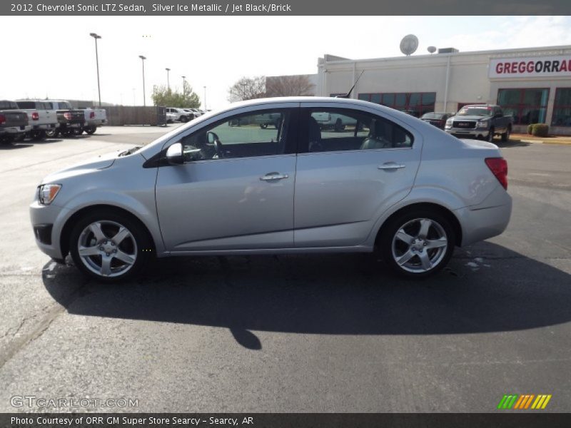 Silver Ice Metallic / Jet Black/Brick 2012 Chevrolet Sonic LTZ Sedan