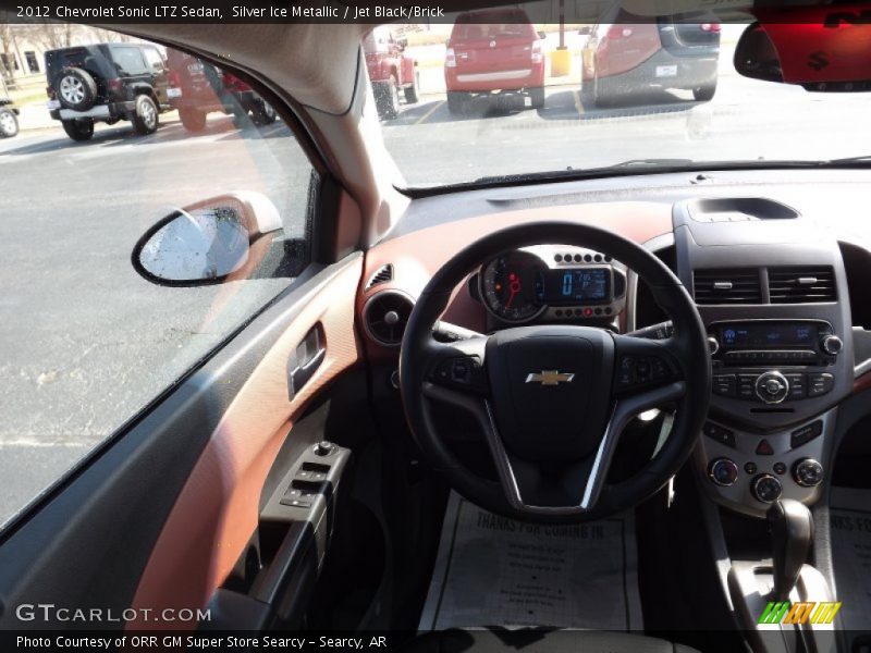 Silver Ice Metallic / Jet Black/Brick 2012 Chevrolet Sonic LTZ Sedan