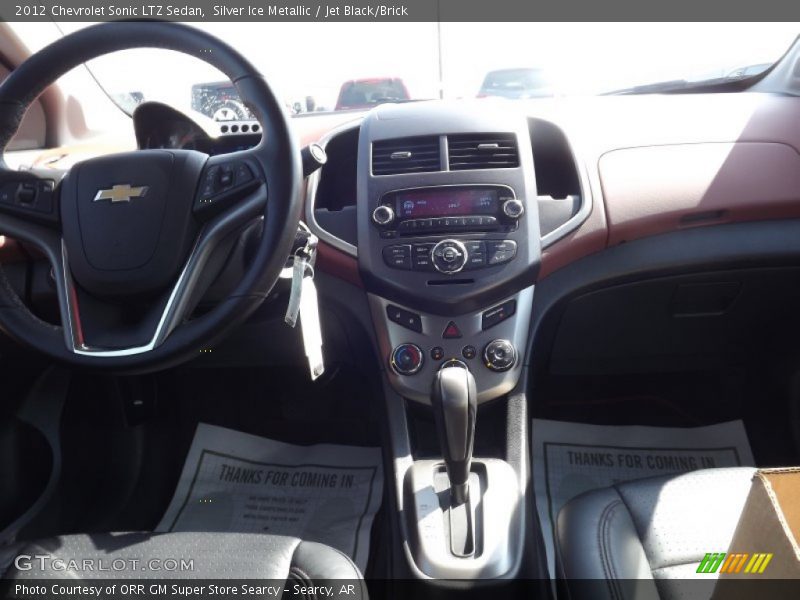 Silver Ice Metallic / Jet Black/Brick 2012 Chevrolet Sonic LTZ Sedan