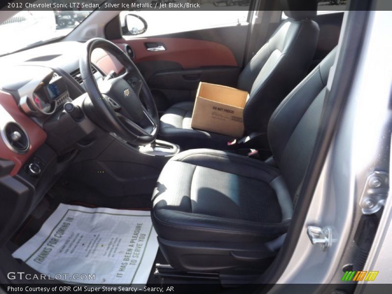 Silver Ice Metallic / Jet Black/Brick 2012 Chevrolet Sonic LTZ Sedan