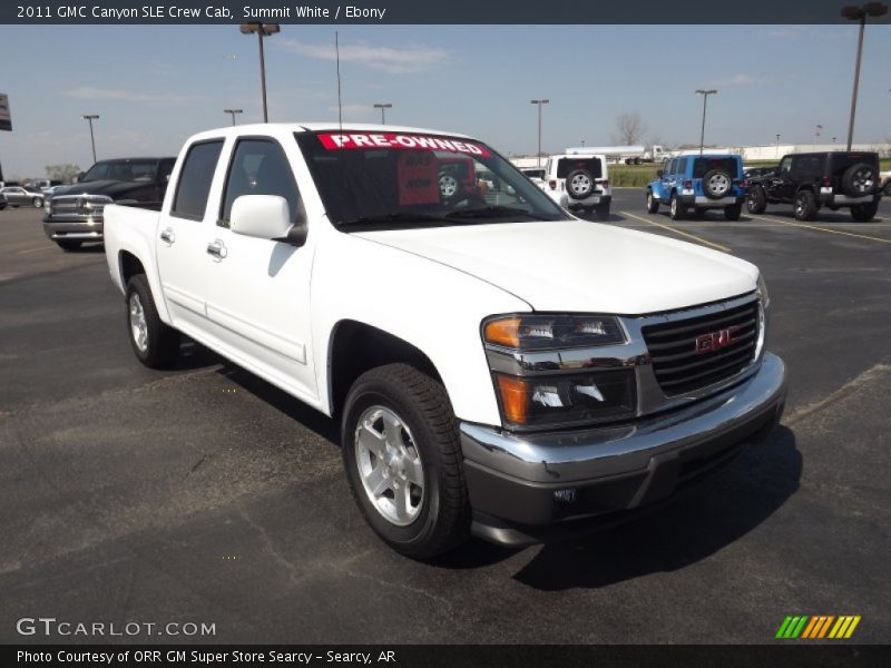 Summit White / Ebony 2011 GMC Canyon SLE Crew Cab