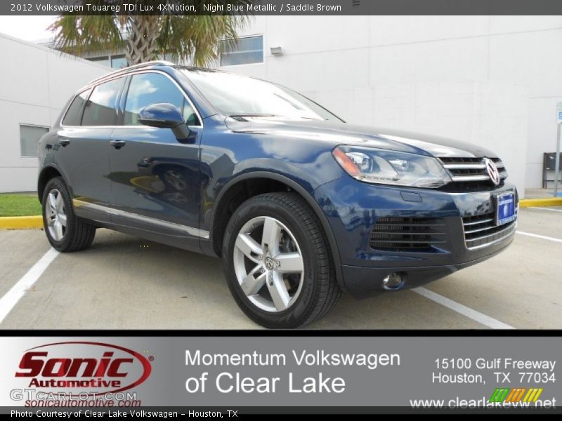 Night Blue Metallic / Saddle Brown 2012 Volkswagen Touareg TDI Lux 4XMotion