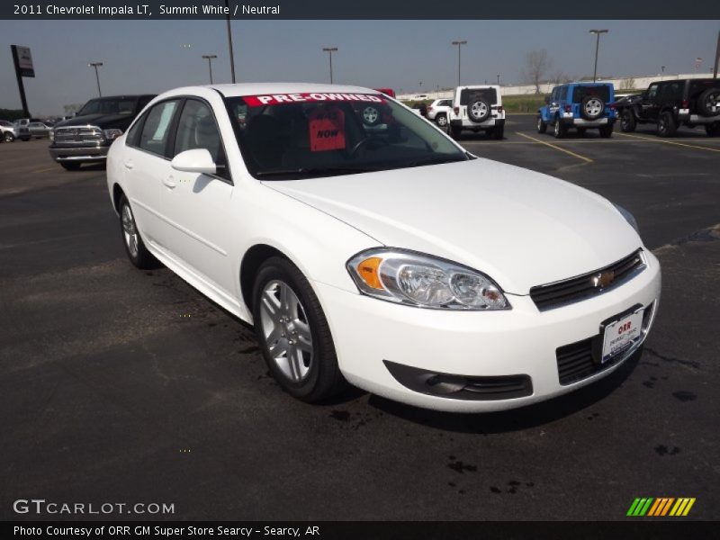 Summit White / Neutral 2011 Chevrolet Impala LT
