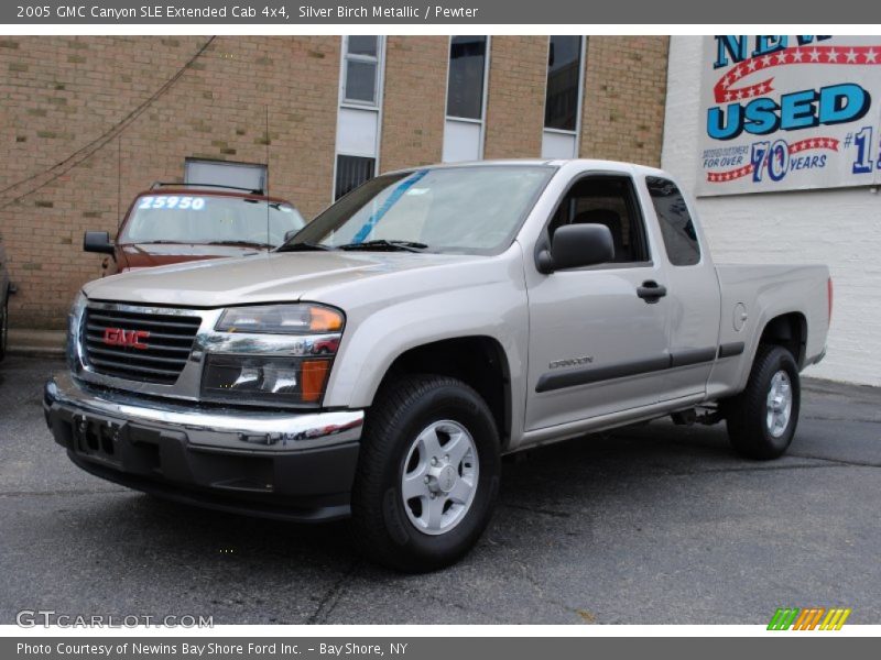 Silver Birch Metallic / Pewter 2005 GMC Canyon SLE Extended Cab 4x4