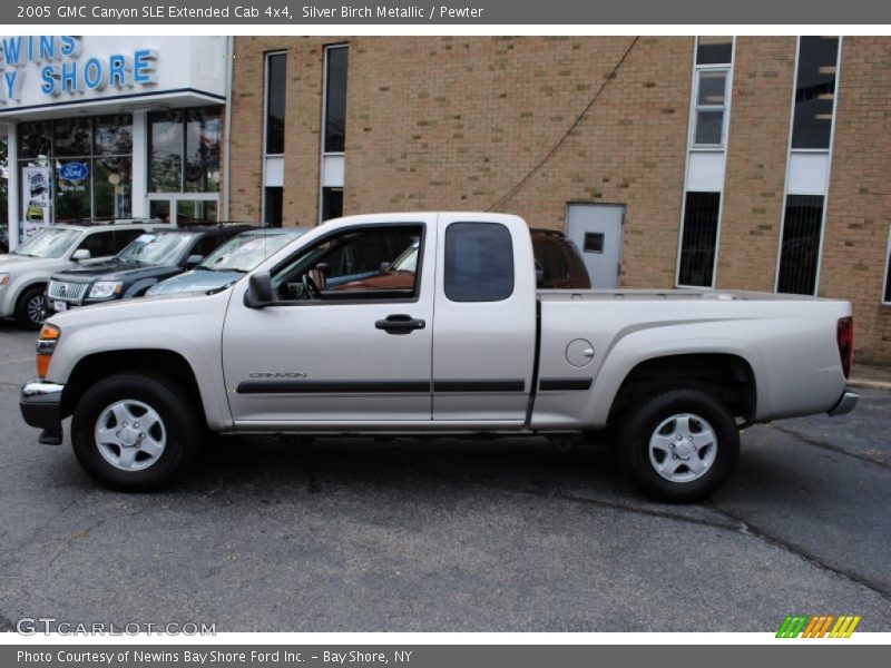 Silver Birch Metallic / Pewter 2005 GMC Canyon SLE Extended Cab 4x4