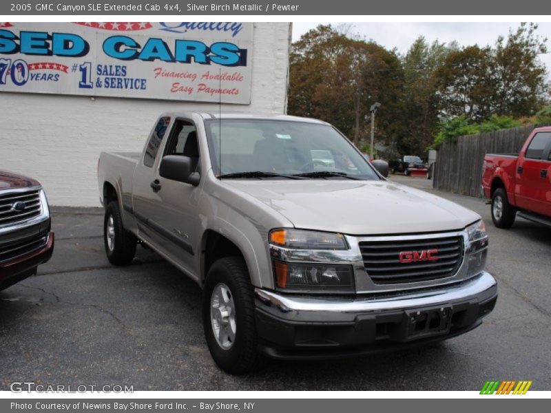 Silver Birch Metallic / Pewter 2005 GMC Canyon SLE Extended Cab 4x4