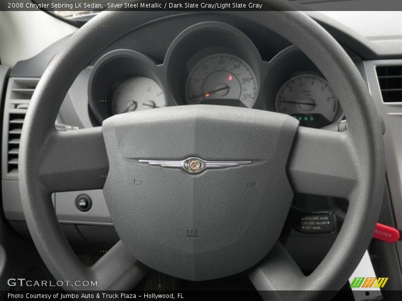 Silver Steel Metallic / Dark Slate Gray/Light Slate Gray 2008 Chrysler Sebring LX Sedan