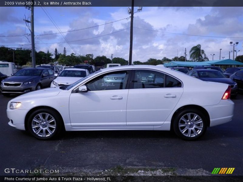 Ice White / Anthracite Black 2009 Volvo S80 3.2