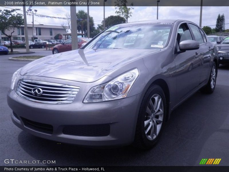 Platinum Graphite Gray / Stone 2008 Infiniti G 35 Sedan